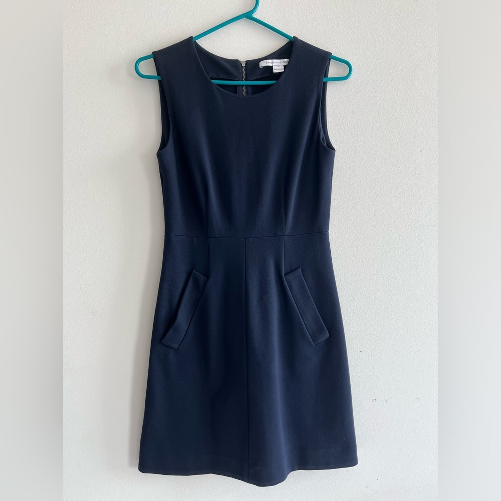 Preowned DVF Diane Von Furstenberg Carpreena Mini Dress Navy Size 0